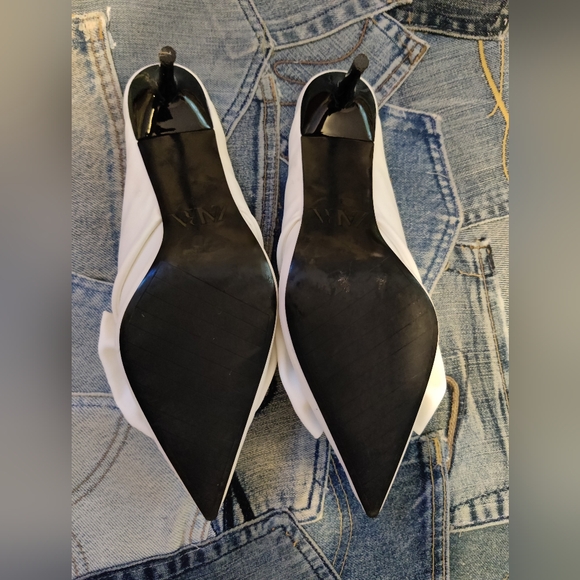 ZARA NWOT WHITE Kitten HEELS - Picture 7 of 9